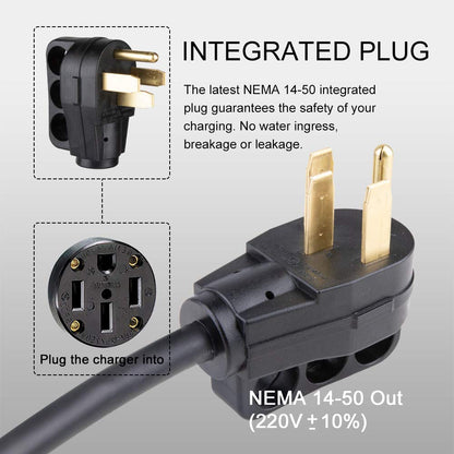 MOREC level 2 Max 9KW/7KW Portable EV Charger with Nema 14-50 Plug - PCD040