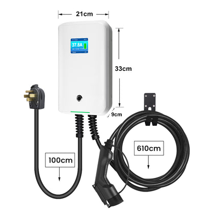 MOREC EV Wallbox Charger with Type 1 Plug Max 9.6KW 40Amp EV Charging Station - MC20CT1